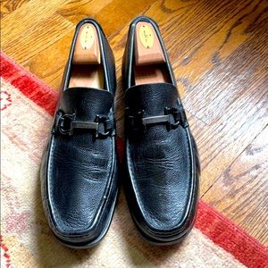 Black Ferragamo loafers